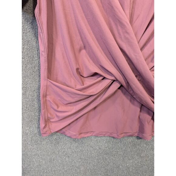Lululemon Do the Daily Top Womens Medium T-Shirt Twist Front Plumful Athleisure - Picture 2 of 9